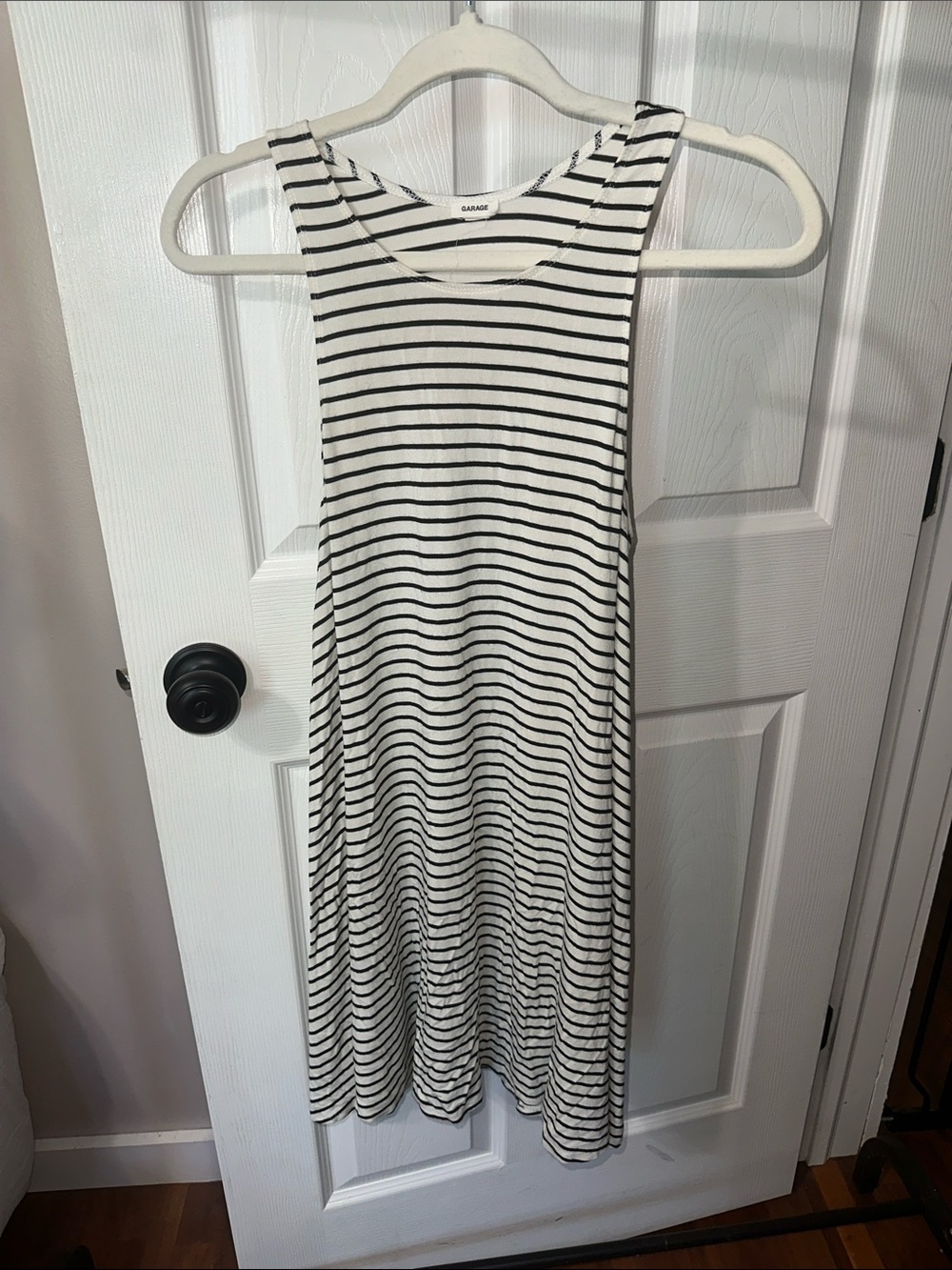 Garage Black & White Striped Tank Dress